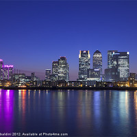 Buy canvas prints of Canary Wharf by stefano baldini