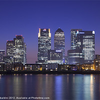 Buy canvas prints of Canary Wharf by stefano baldini