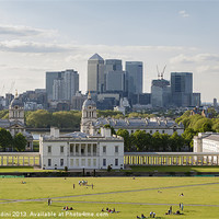 Buy canvas prints of View from Greenwich over Queens House Royal Naval  by stefano baldini