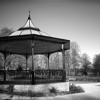 Buy canvas prints of Band stand in monochrome by stephen clarridge