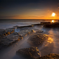 Buy canvas prints of Sunset at Dunraven Bay by Steven Clements LNPS