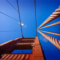 Buy canvas prints of Golden Gate Bridge Pylon by Steven Clements LNPS
