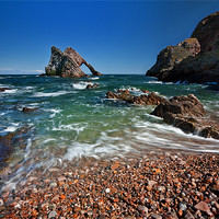 Buy canvas prints of Bow Fiddle Rock Seascape by Steven Clements LNPS