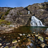 Buy canvas prints of Waterfall in Glencoe Scotland by Steven Clements LNPS