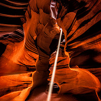 Buy canvas prints of Sunbeam in Antelope Canyon, Arizona USA by Steven Clements LNPS