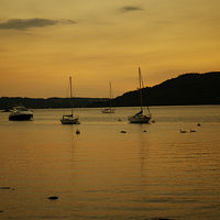 Buy canvas prints of Boats on Windermere by Catherine Joll