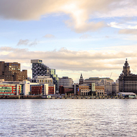 Buy canvas prints of Liverpool skyline by Catherine Joll
