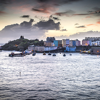 Buy canvas prints of High tide Tenby by Paul Deverson