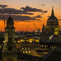 Buy canvas prints of St.Paul's Cathedral Sunset by John Johnson