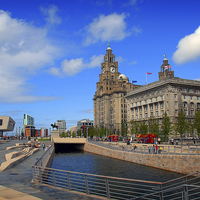 Buy canvas prints of World heritage Liverpool waterfront by David Worthington