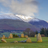 Buy canvas prints of Blencathra and Castlerigg Stone Circle, Lake District, Cumbria by Louise Heusinkveld