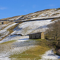 Buy canvas prints of Stone barn in Swaledale, Yorkshire Dales National Park by Louise Heusinkveld
