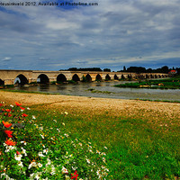 Buy canvas prints of Medieval bridge at Beaugency by Louise Heusinkveld