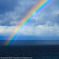 Buy canvas prints of Rainbow over the Atlantic Ocean by Louise Heusinkveld