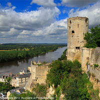 Buy canvas prints of Tour du Moulin and the Loire River, Chinon, France by Louise Heusinkveld