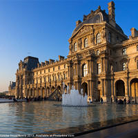 Buy canvas prints of Louvre Pavilion de Richelieu, Paris by Louise Heusinkveld