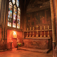 Buy canvas prints of Chapel in St Severin Church, Paris by Louise Heusinkveld