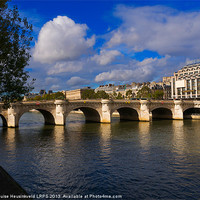 Buy canvas prints of Pont Neuf over the Seine River, Paris by Louise Heusinkveld