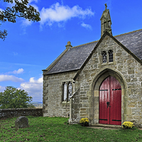 Buy canvas prints of St Oswalds Church, Heavenfield, Northumberland by Louise Heusinkveld