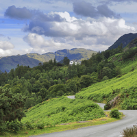 Buy canvas prints of Borrowdale from the road north of Grange, Lake Dis by Louise Heusinkveld