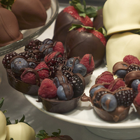 Buy canvas prints of Fruit and chocolate by Louise Heusinkveld