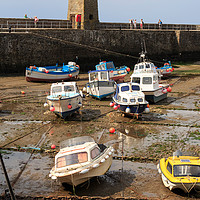 Buy canvas prints of Lynmouth Harbour at low tide, Devon by Louise Heusinkveld