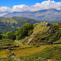 Buy canvas prints of Rydal Fell from Loughrigg Fell, Lake District, Cum by Louise Heusinkveld