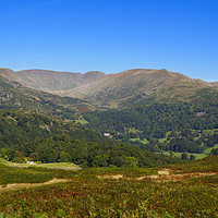 Buy canvas prints of Fairfield Horseshoe from Loughrigg Fell, Lake Dist by Louise Heusinkveld