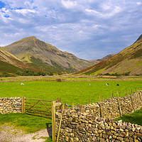 Buy canvas prints of Wasdale Head and Great Gable, Lake District, Cumbr by Louise Heusinkveld