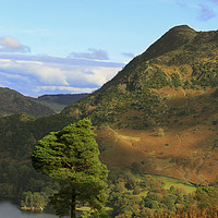 Buy canvas prints of Brik Fell and Silver Crag from Keldas, Lake Distri by Louise Heusinkveld