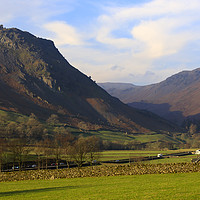 Buy canvas prints of Helm Crag and Wythburn Fells, Grasmere, Lake Distr by Louise Heusinkveld