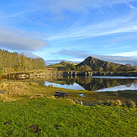 Buy canvas prints of Cawfield Quarry and Hadrian's Wall, Northumberland by Louise Heusinkveld