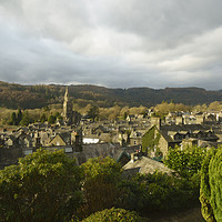 Buy canvas prints of Rooftops of Ambleside in early morning, Lake Distr by Louise Heusinkveld