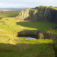 Buy canvas prints of Walltown Crags, Hadrian's Wall, Northumberland by Louise Heusinkveld