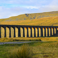 Buy canvas prints of Ribblehead Viaduct in late autumn, North Yorkshire by Louise Heusinkveld