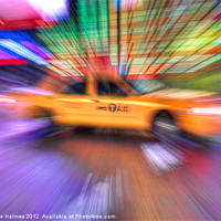 Buy canvas prints of Times Square Taxi V by Clarence Holmes