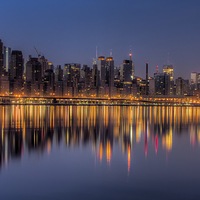 Buy canvas prints of New York City West Side Morning Twilight I by Clarence Holmes