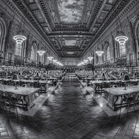 Buy canvas prints of New York Public Library Main Reading Room VIII by Clarence Holmes