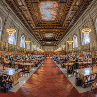Buy canvas prints of New York Public Library Main Reading Room I by Clarence Holmes