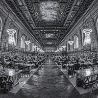 Buy canvas prints of New York Public Library Main Reading Room II by Clarence Holmes