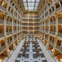 Buy canvas prints of George Peabody Library I by Clarence Holmes