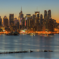 Buy canvas prints of New York City Skyline Morning Twilight IX by Clarence Holmes
