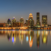 Buy canvas prints of Louisville Skyline Morning Twilight I by Clarence Holmes