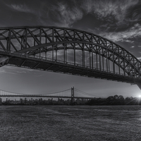 Buy canvas prints of New York City Hell Gate Bridges Sunset II by Clarence Holmes