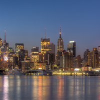Buy canvas prints of New York City Skyline Morning Twilight XVII by Clarence Holmes