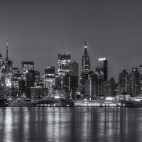 Buy canvas prints of New York City Skyline Morning Twilight XVIII by Clarence Holmes
