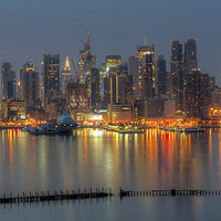 Buy canvas prints of New York City Skyline Morning Twilight XII by Clarence Holmes