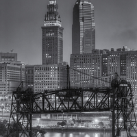 Buy canvas prints of Cleveland Skyline II by Clarence Holmes