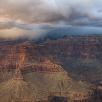 Buy canvas prints of Storm Over Grand Canyon by Clarence Holmes