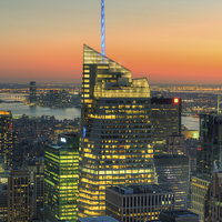 Buy canvas prints of Top of the Rock Twilight III by Clarence Holmes